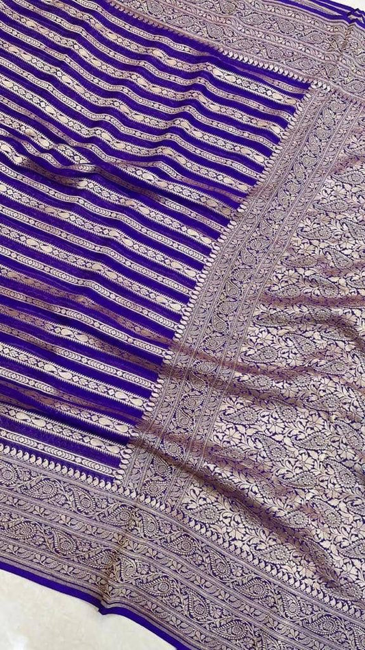 Refreshing Blue Soft Banarasi Silk Saree With Gorgeous Blouse Piece